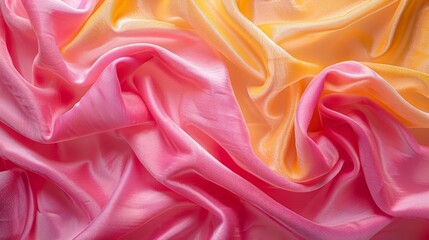 Obraz premium Silky Fabric in Pastel Pink and Yellow
