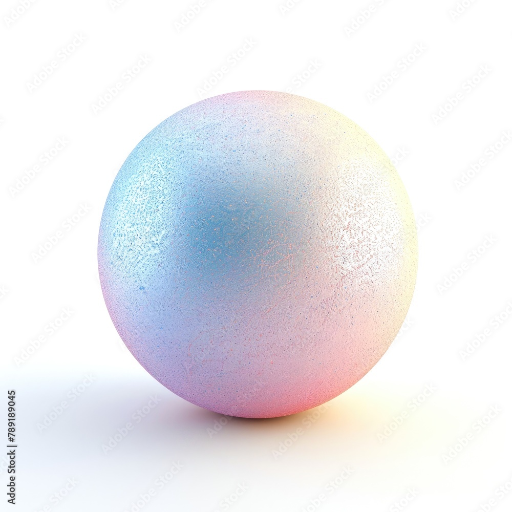 Aufkleber a 3d sphere with a delicate pastel gradient and a subtle sparkling texture