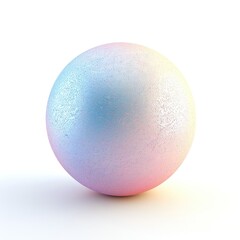 A 3D sphere with a delicate pastel gradient and a subtle sparkling texture