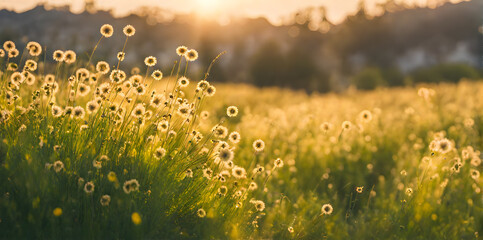 Sunny days warmth captured in a round blur embodying the essence of smooth summer