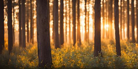 Intense summer greenery in nature