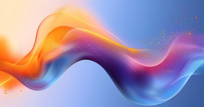 A vibrant, abstract wallpaper showcasing fluid, colorful waves in hues of pink, purple, and blue against a serene backdrop. It exudes a calm yet dynamic energy.