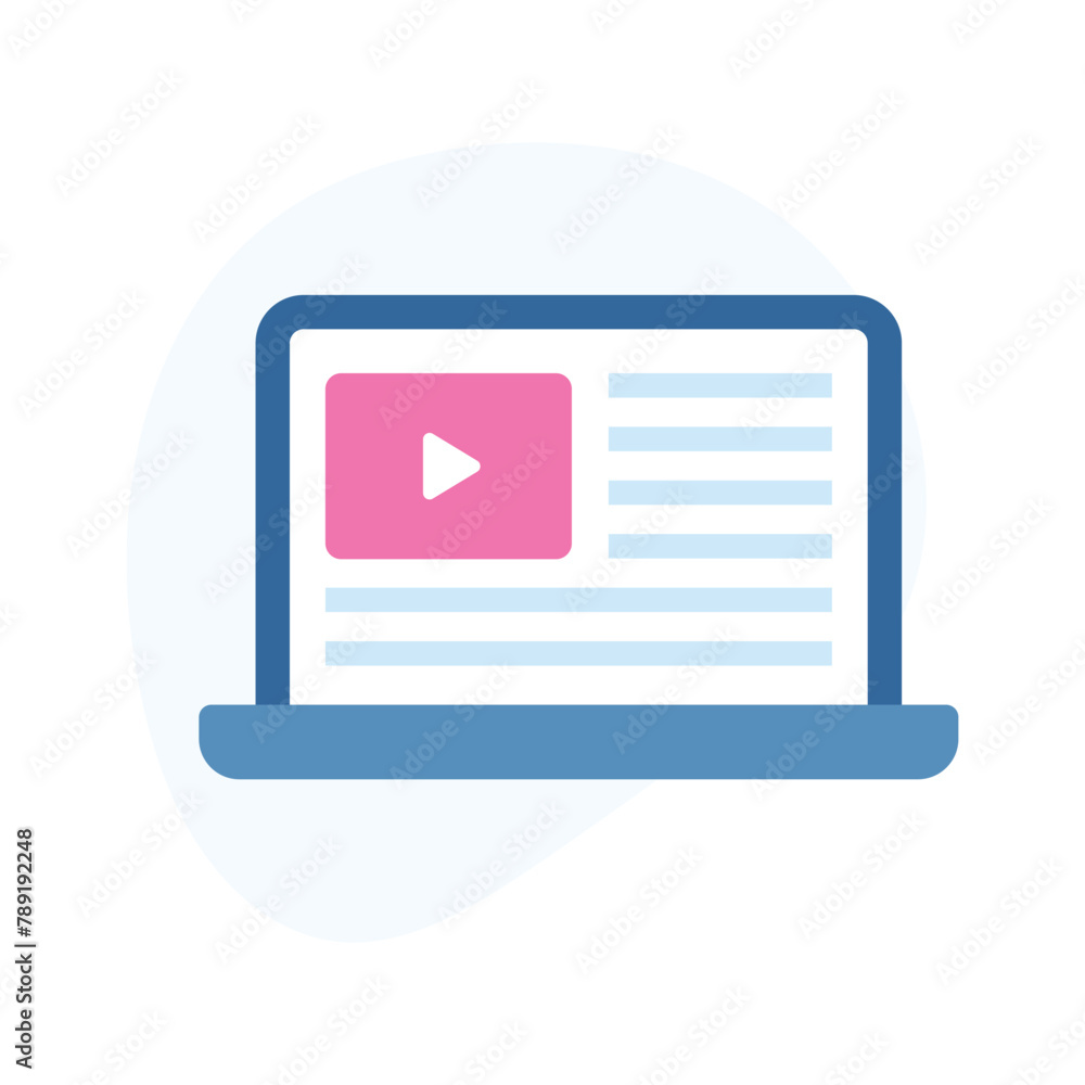 Wall mural get hold on this editable flat icon of video content, editable vector ready to use