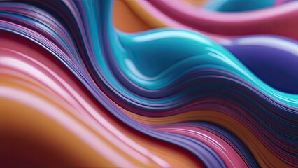 Abstract 3D fluid vibrant colorfull wallpaper