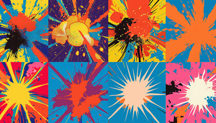 Vectorized Pop Art Explosions