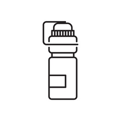 Sports bottle hydro flask water. Sport water bottle vector illustration line