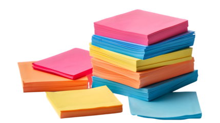 Sticky notes isolated on transparent background, PNG, Ai