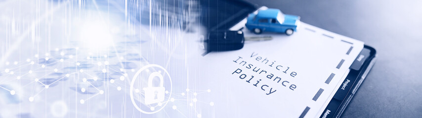 Documents for vehicle insurance. Car insurance policy. Auto insurance policy. Forms for...