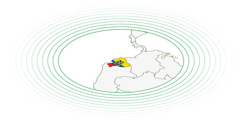 Ecuador oval map.