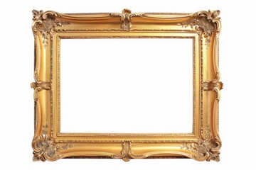 An intricately designed gold frame, its opulent flourishes and details offering a touch of elegance and sophistication.