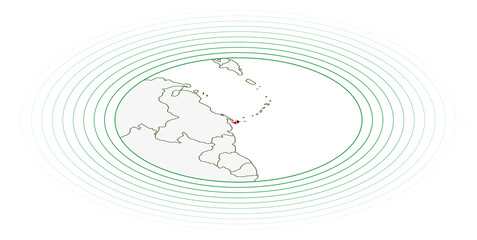 Trinidad and Tobago oval map.