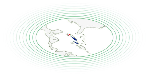 Cuba oval map.