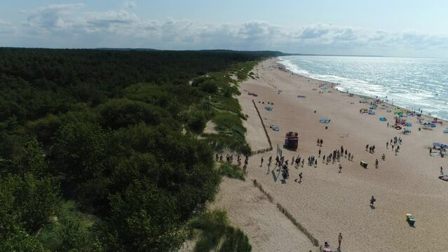 Beach Baltic Sea Rowy Plaza Morze Baltyckie Aerial View Poland