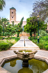 Rabat, Morocco - March 23, 2024: Oasis of freshness very appreciated by the Rabatis, the garden of...