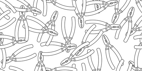 seamless pattern stack of pliers