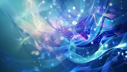 Abstract magical blurred blue background