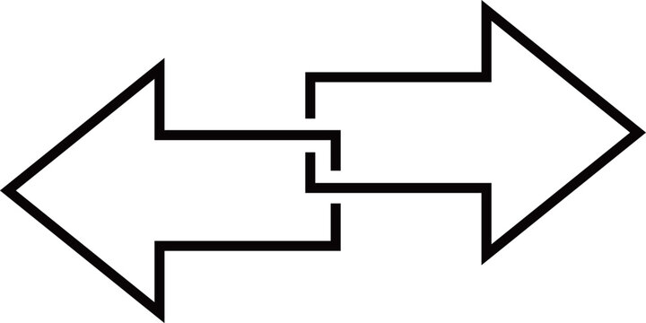 recommend clip art: 2つの反対方向の矢印アイコン