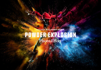 Powder Explosion Effect with Ai Elements - obrazy, fototapety, plakaty