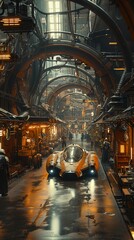 Futuristic movie set, blending CGI with reality, epic scifi blockbusters in the making