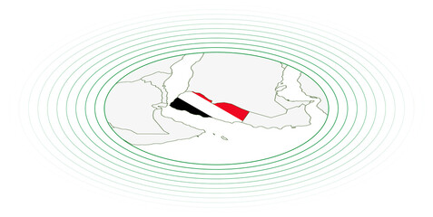 Yemen oval map.
