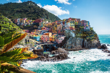 Manarolla is the most famous panorama from the towns in the Cinque Terre.