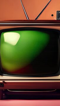 Old vitage tv. Retro television with static noise effect. 4k	
