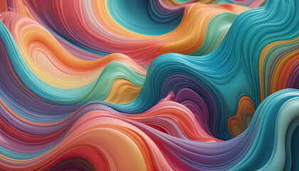 Abstract 3D fluid vibrant colorfull wallpaper