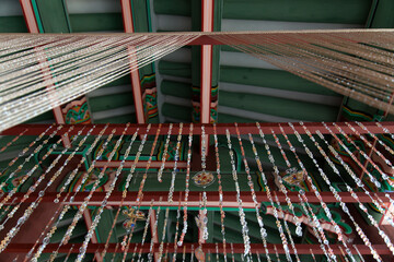 View of the line curtain in the corridor