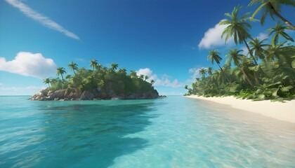 Tropical-Palm-Fringed-Island-Paradise-With-Turquo- 3