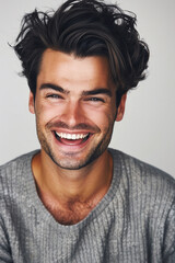 Obraz premium portrait of a handsome european man smiling