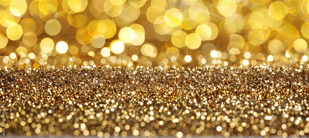 Aufkleber abstract yellow bokeh lights background with defocused blur effect for artistic design