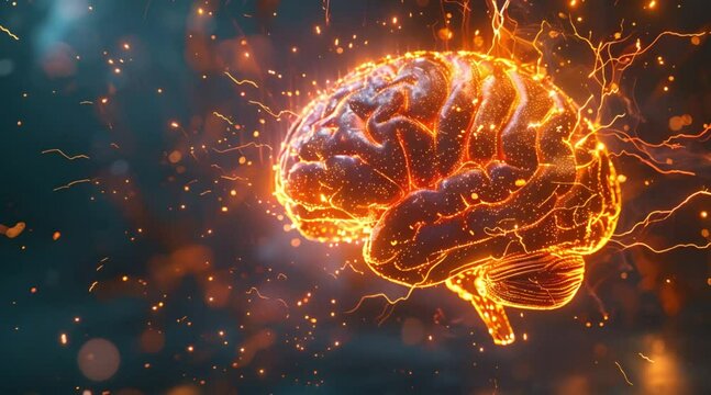 Art depicting the brain displays the functions of thinking and analyzing