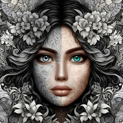 Timeless Harmony: Realistic Portrait Painting