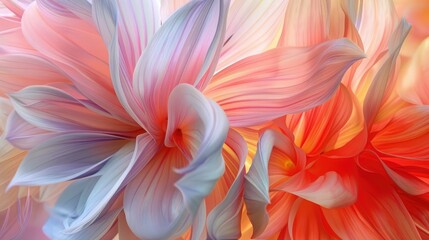 Tender colors flowers petals background, Abstract floral pattern