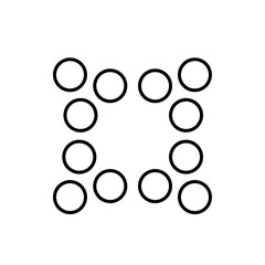 Clustering Analysis Vector Icon Design