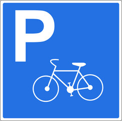 Parking réservé aux vélos	 - obrazy, fototapety, plakaty