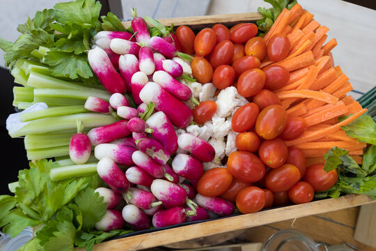 Gros plan de crudit&eacute;s