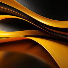 Abstract modern yellow lines background AI-generated Image