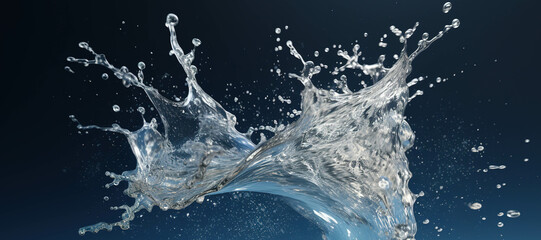 water splash waves, clear, fresh, aqua 169 - obrazy, fototapety, plakaty