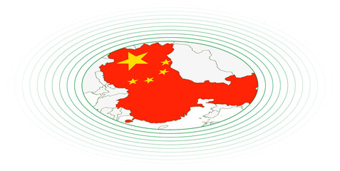 China oval map.