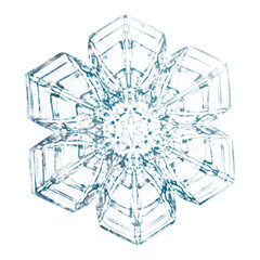 Season’s greetings snowflake transparent Christmas ornament macro photography