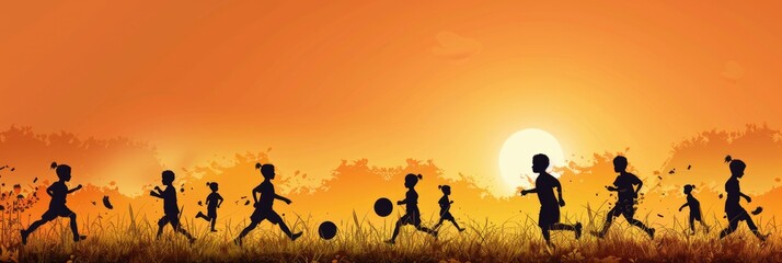 Fototapeta na wymiar Improving Soccer Skills. Children Practice Football Soccer on the Pitch. Boys Play the Game, Kick and Run with the Ball