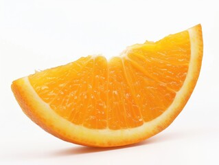 Orange Wedge - Fresh and Healthy Citrus Fruit Portion. Isolated Closeup of Orange Wedge Showcasing Juiciness and Refreshing Taste