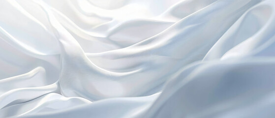 Abstract white fabric background with copy space Illustration - obrazy, fototapety, plakaty