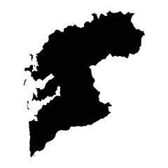 Map of the Province of Pontevedra, administrative division of Spain. Vector illustration.