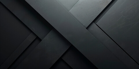 Black abstract background with geometric shapes and lines,triangle black background,  Dark grey, silver. Modern, futuristic