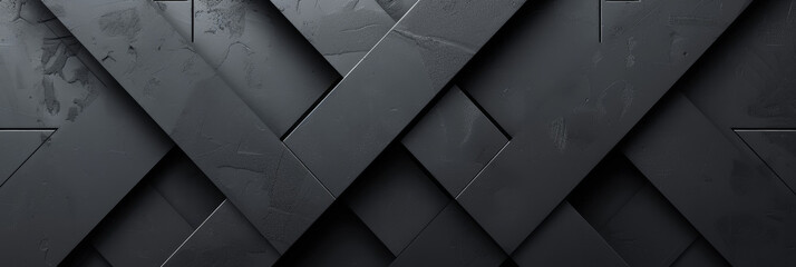 Black abstract background with geometric shapes and lines,triangle black background,  Dark grey, silver. Modern, futuristic - obrazy, fototapety, plakaty