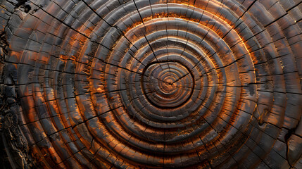 a close up of a tree stump showing the rings of a tree