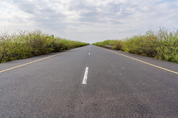 Ethiopia, new road leading to the Omo Valley in South Ethiopia.	