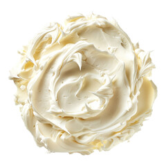 Cream cheese isolated on transparent background